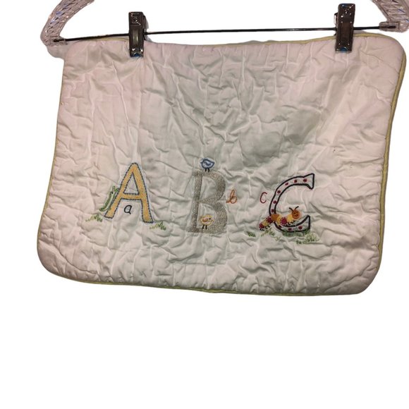 Pottery Barn Kids ABC embroidered alligator bird caterpillar lumbar pill… - Picture 2 of 5